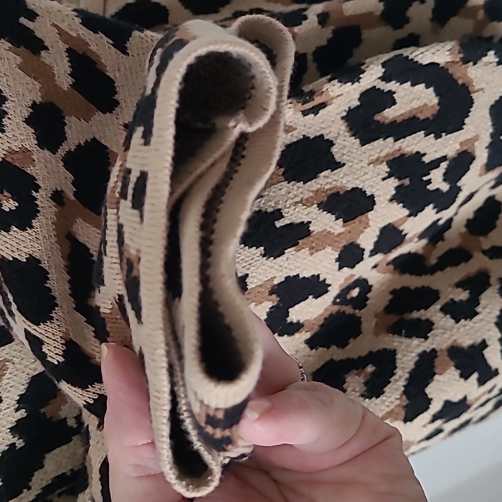 J. Crew Factory Schoolboy Sweater Blazer Animal Print Medium - Picture 7 of 11